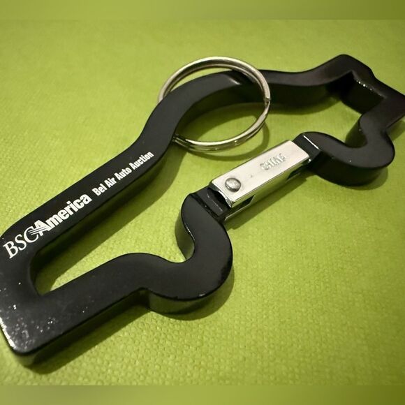 Black Car Shape Keychain Clip – BSG America Carabiner Style - Picture 6 of 14